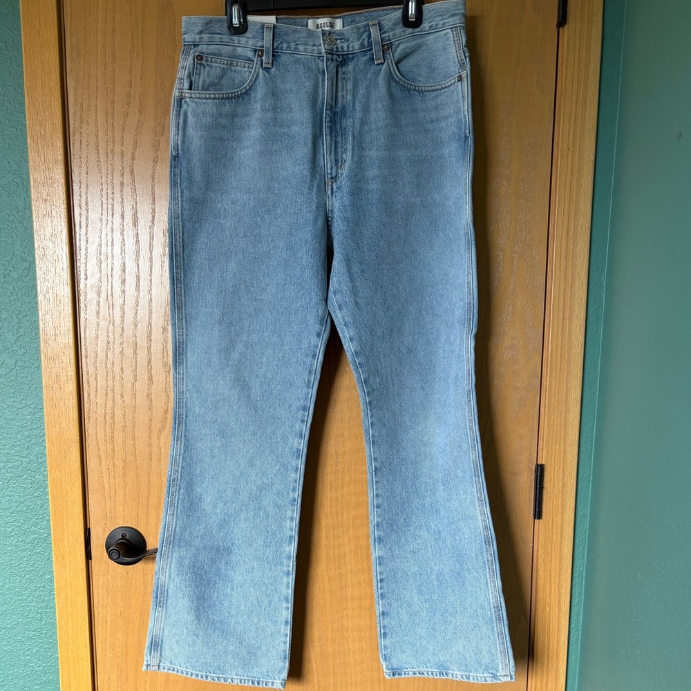 NWT Agolde 70s Boot High Rise Light Blue Women's Bootcut Jeans